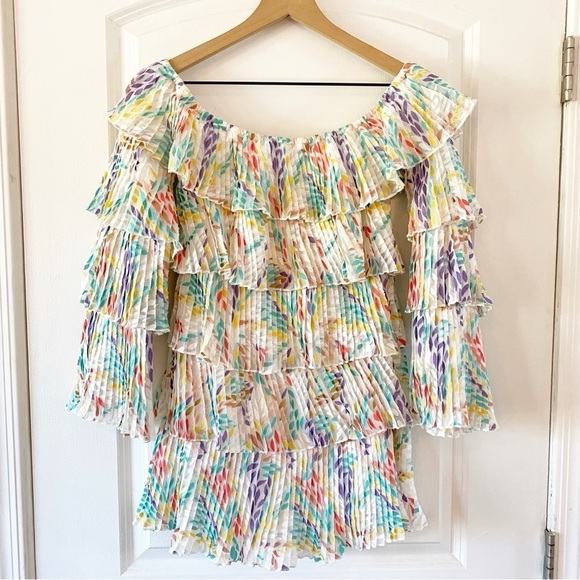 MICHAEL COSTELLO X Revolve Neda Off The Shoulder Petal Dress - Picture 3 of 9